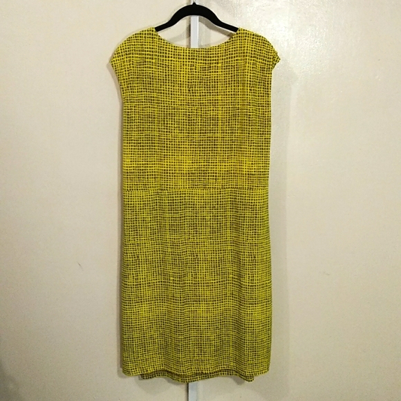 Dresses Halston Yellow Gray Dress Nwot Poshmark
